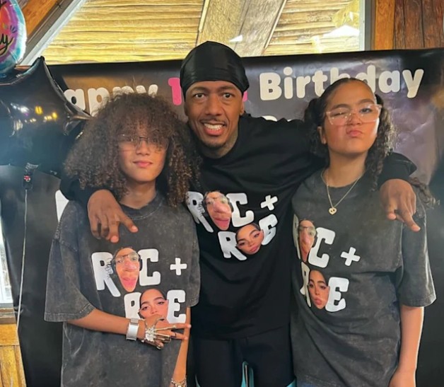 客製化系統 尼克卡農（Nick Cannon）和他的孩子摩洛哥（摩洛哥）和夢露（Monroe）