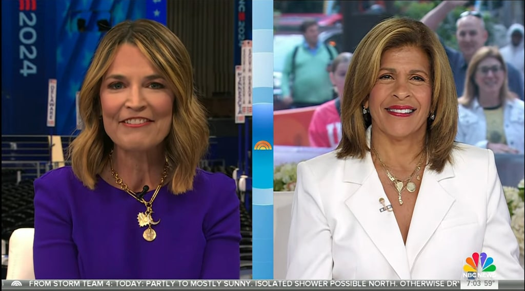 Savannah Guthrie reported on Wednesday on the Today Show from Chicago and not from the studios 