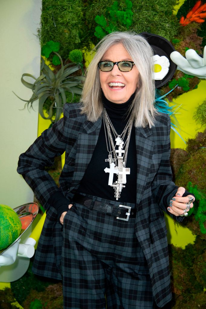diane keaton plaid suit