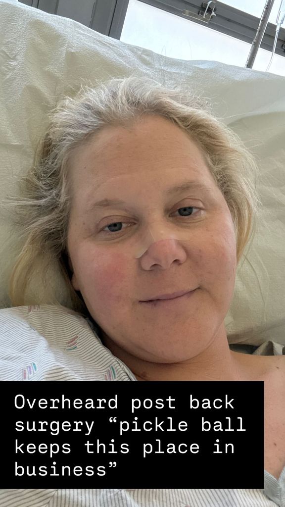 amy schumer in hospital bed