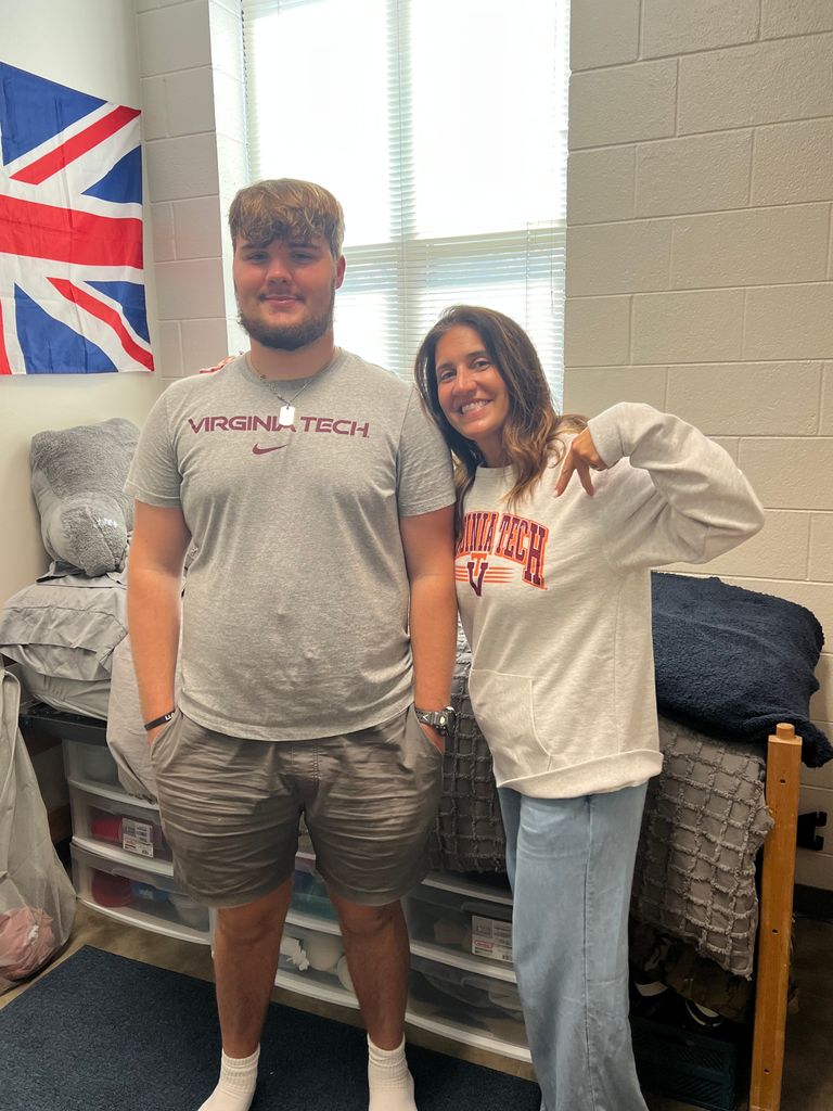 Donna and her son, Oliver, now 19 when he moved into his dorm at Virgina Tech 