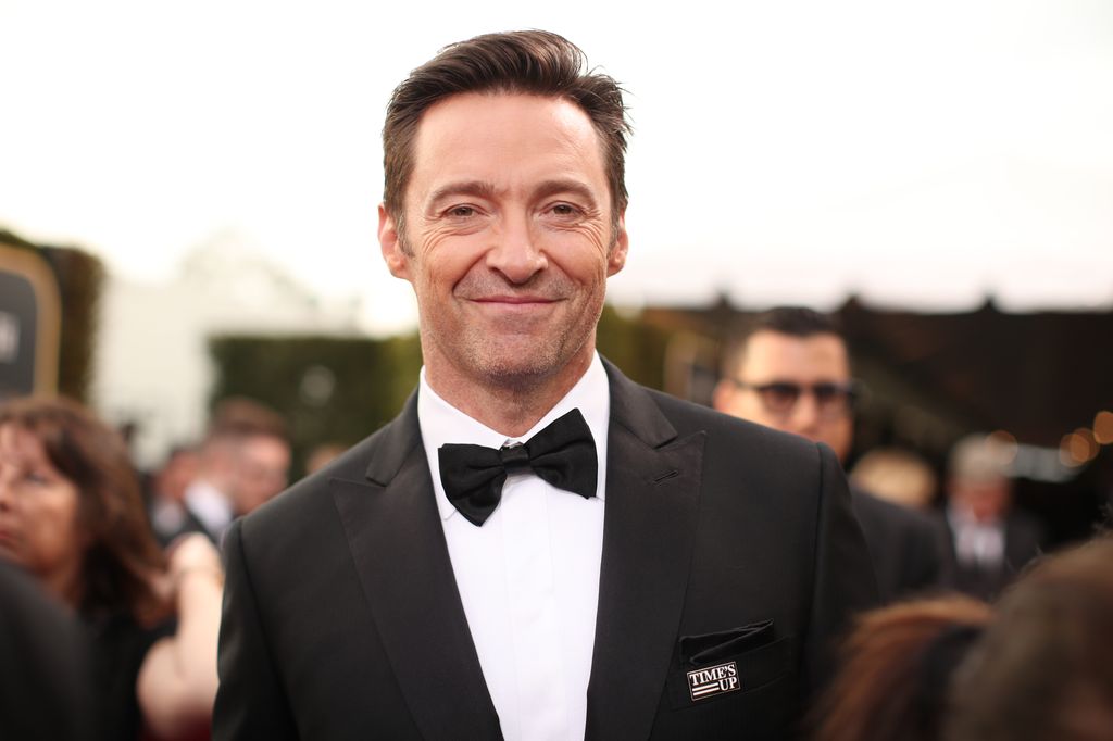 75th ANNUAL GOLDEN GLOBE AWARDS -- Pictured: Actor Hugh Jackman arrives to the 75th Annual Golden Globe Awards held at the Beverly Hilton Hotel on January 7, 2018.