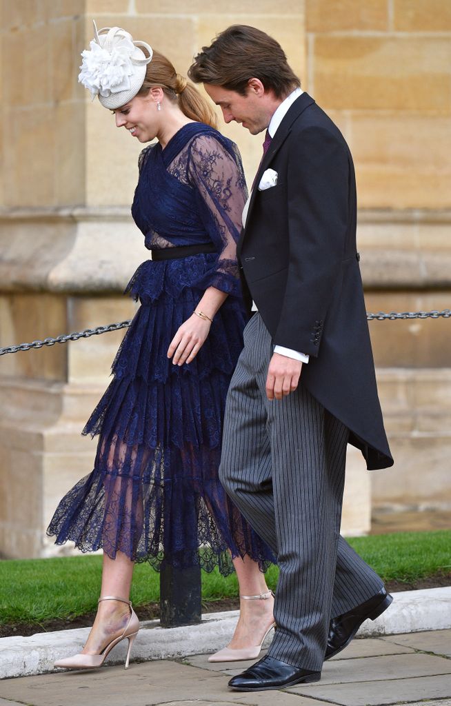 Princess Beatrice sported a black foot at Lady Gabriella Windsor's 2019 wedding