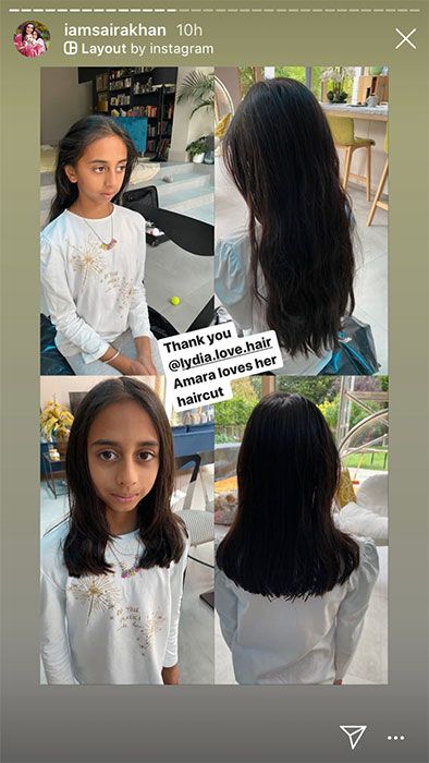saira khan daughter hair