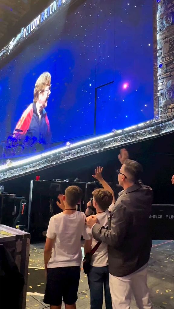 David, Zachary and Elijah supported Elton in Sweden 