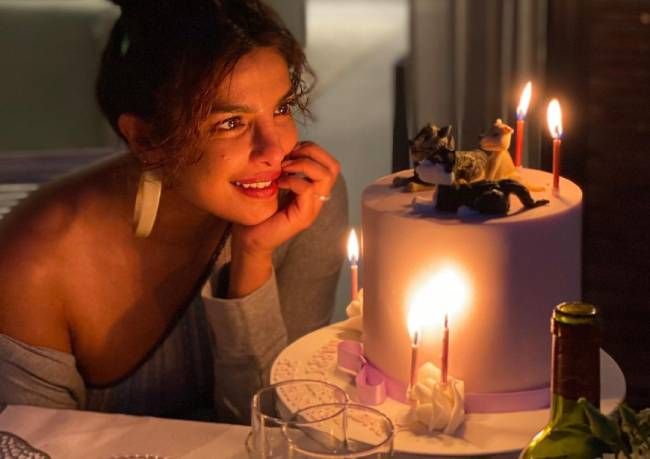 priyanka chopra birthday cake