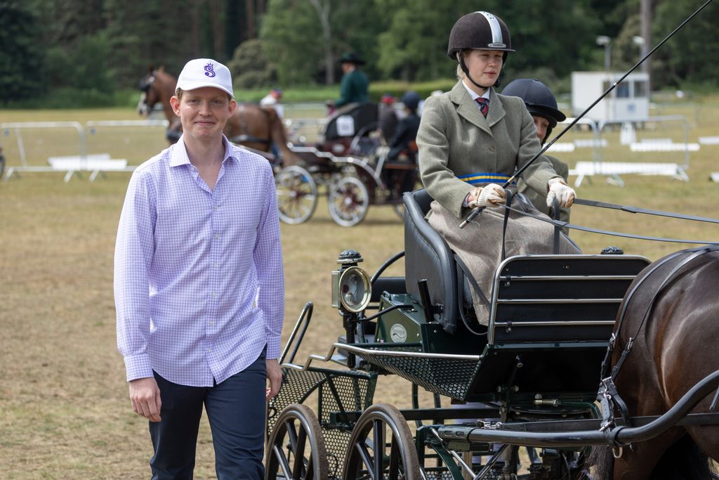 Lady Louise Windsor being supported at the Sandringham Horse Driving Trials in Norfolk by friend Felix da Silva-Clamp