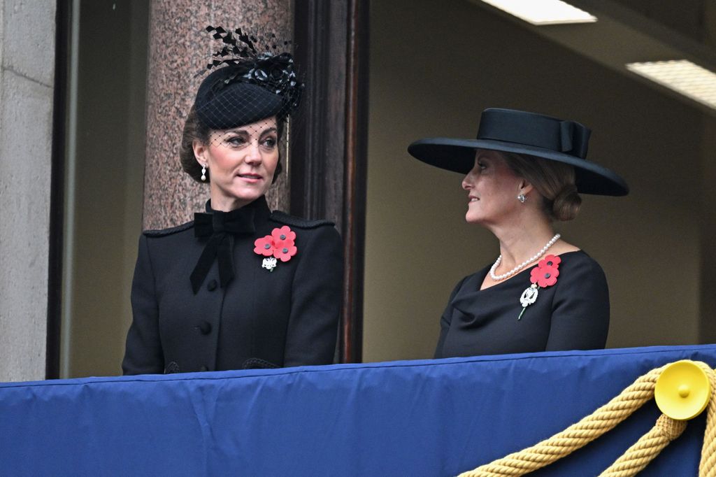 The Princess of Wales and Sophie, the Duchess of Edinburgh during the Service Of Remembrance at The Cenotaph