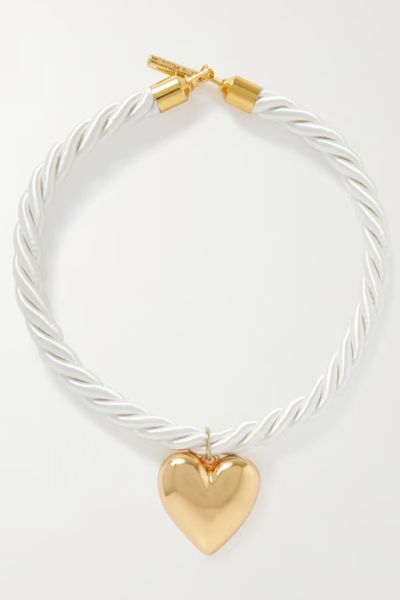 Acne Studios Heart-charm Chunky Bracelet - Farfetch