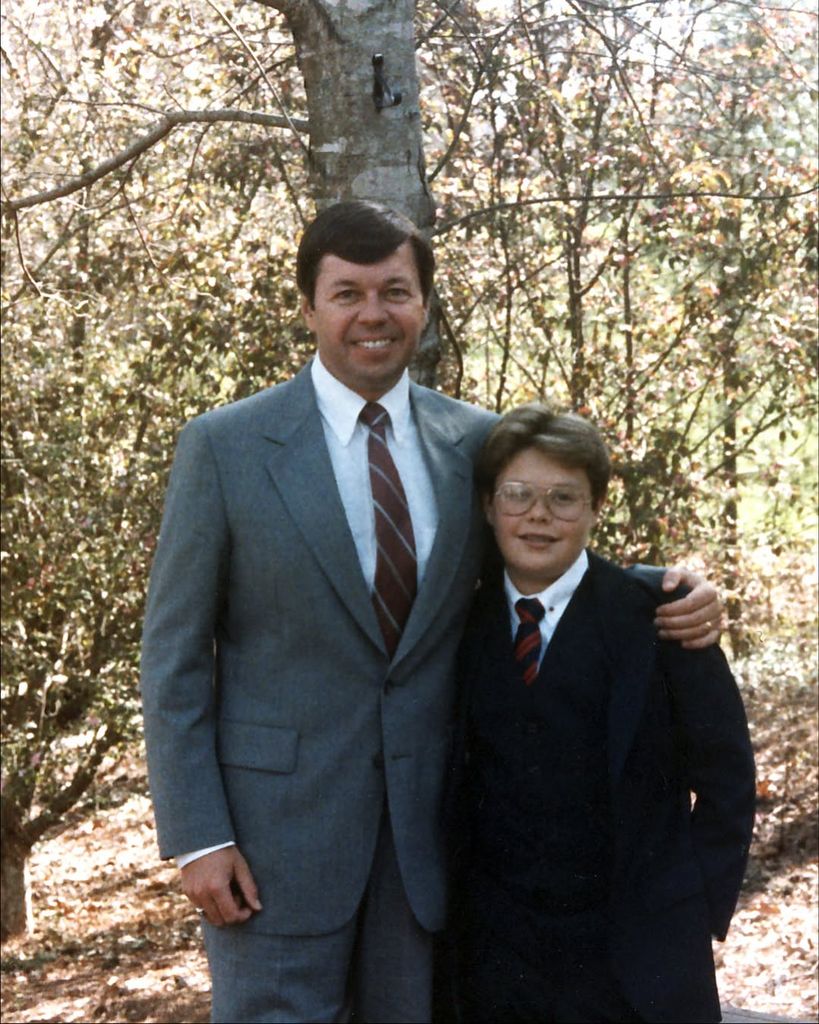Ryan Seacrest as a young teenager with his father Gary
