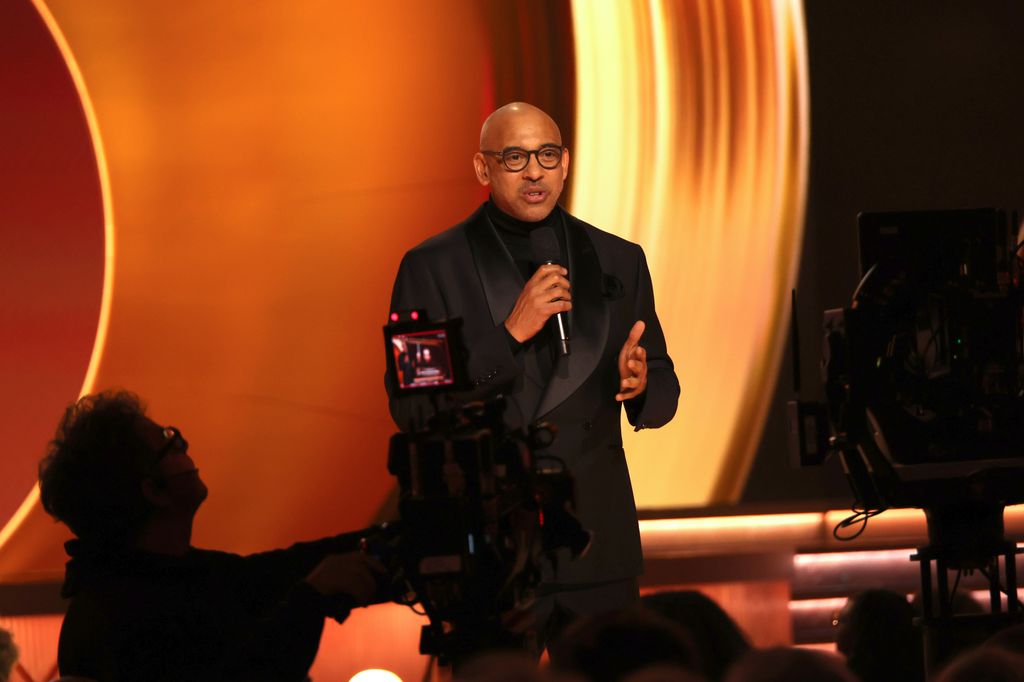 Harvey Mason jr., CEO, the Recording Academy, speaks onstage during the 68th GRAMMY Awards at Crypto.com Arena on February 01, 2026 in Los Angeles, California