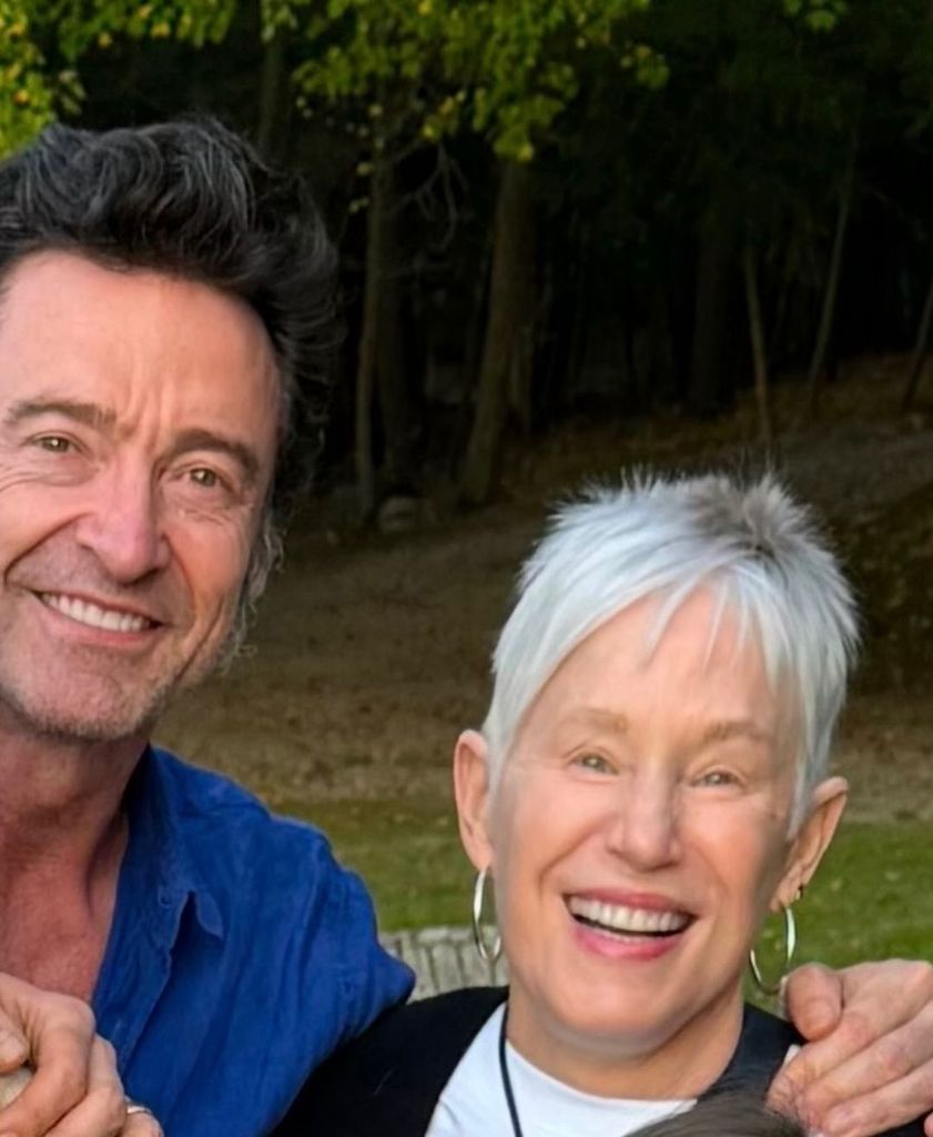 Hugh Jackman poses for a selfie with Ryan Reynolds' mother Tammy Reynolds, shared on Instagram