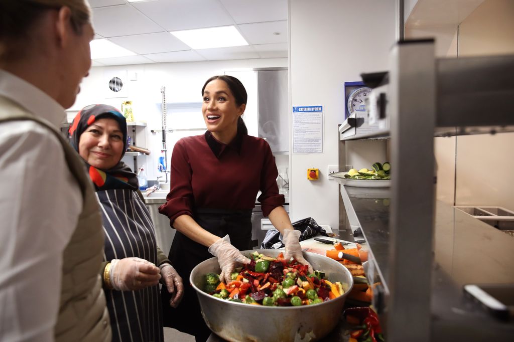 Meghan visiting the Hubb Community Kitchen in 2018 