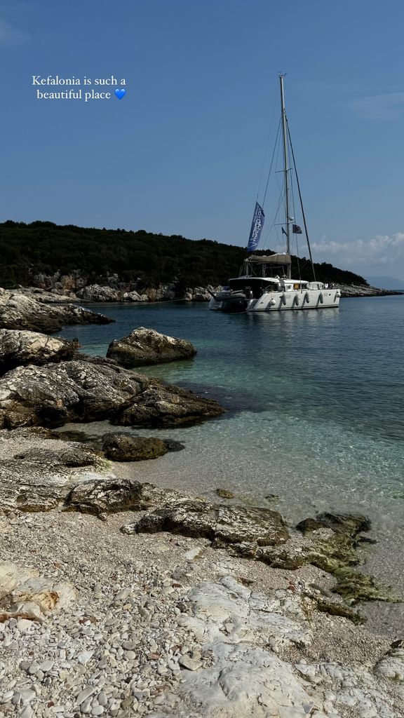 rocky beach and blue sea 