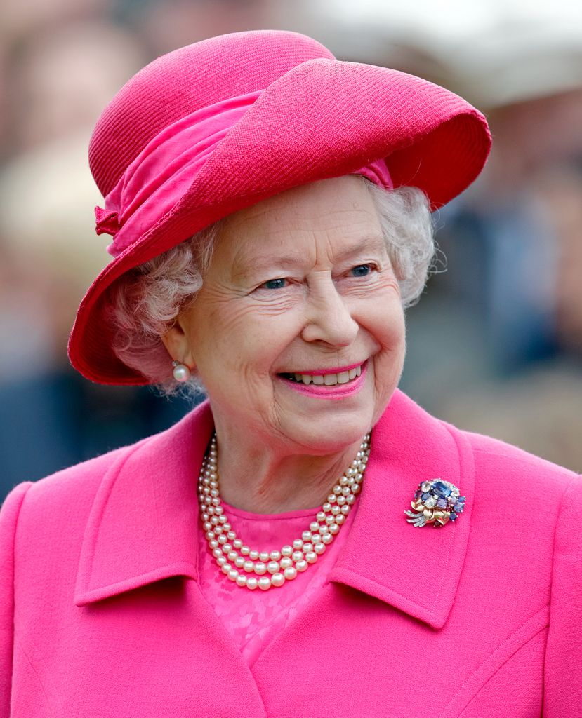 The late monarch wowed in head-to-toe pink 