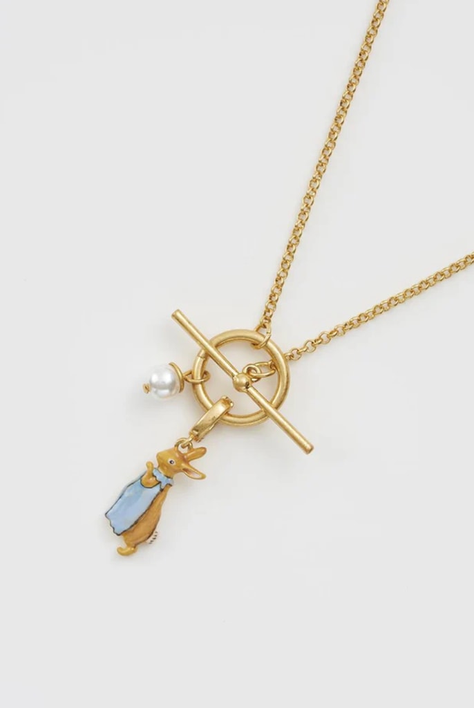 A necklace of  Flopsy from Peter Rabbit 
