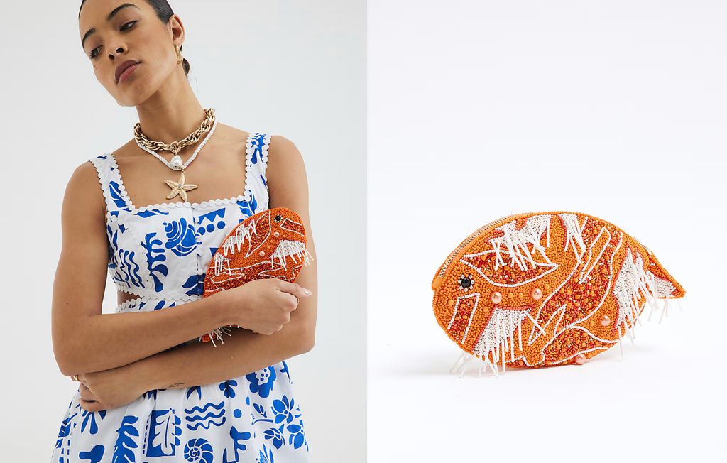 River Island novelty clutch bag