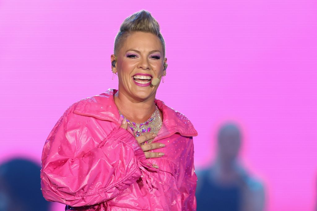 P!nk performs during her Summer Carnival tour at Chase Field on October 09, 2023 in Phoenix, Arizona