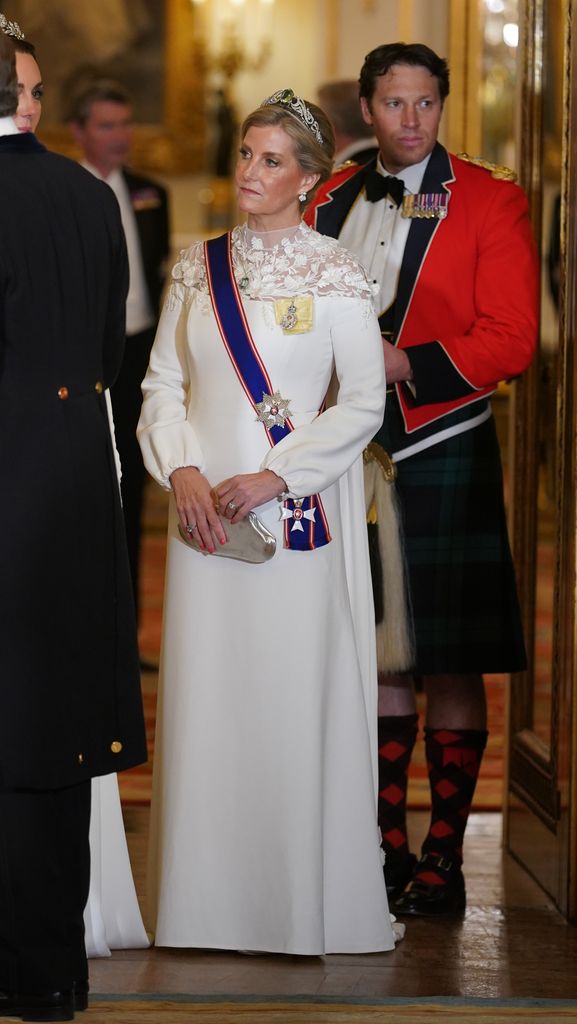 The Duchess of Edinburgh in a white gown