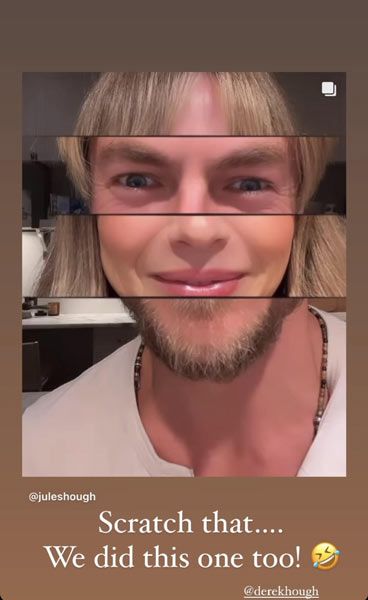Derek Hough and Julianne Hough merge faces in funny video