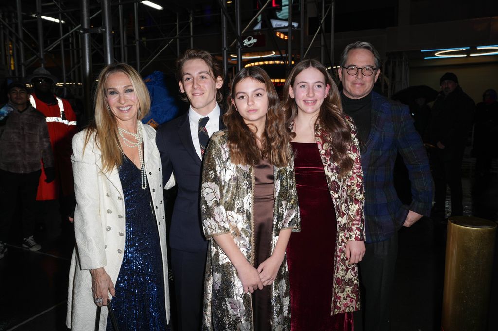 Sarah Jessica Parker, James Wilkie Broderick, Tabitha Hodge Broderick, Marion Loretta Elwell Broderick and Matthew Broderick are seen on December 11, 2022 in New York City