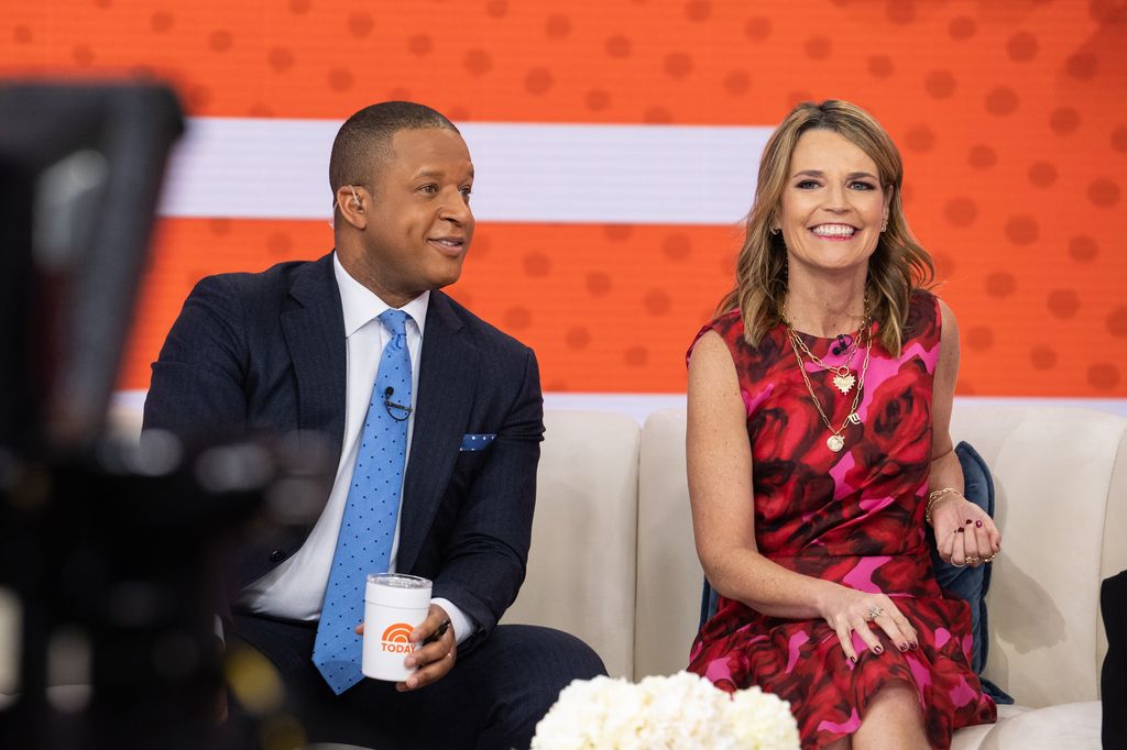Savannah Guthrie sitting with Craig Melvin on the Today Show