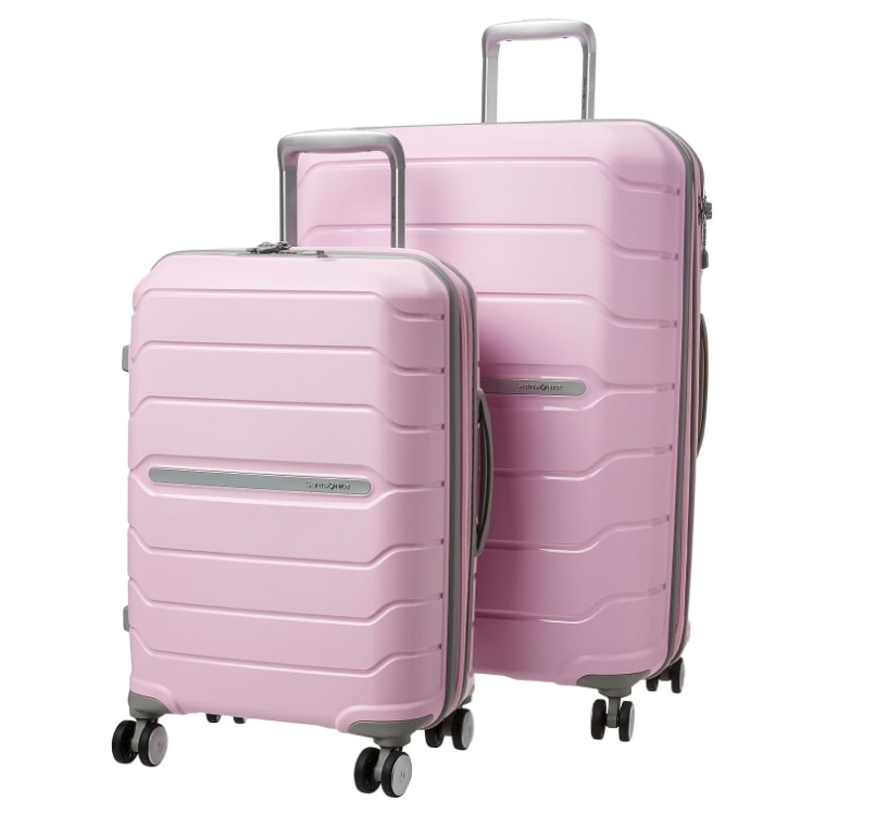 Samsonite Freeform Expandable Luggage pink to stand out.