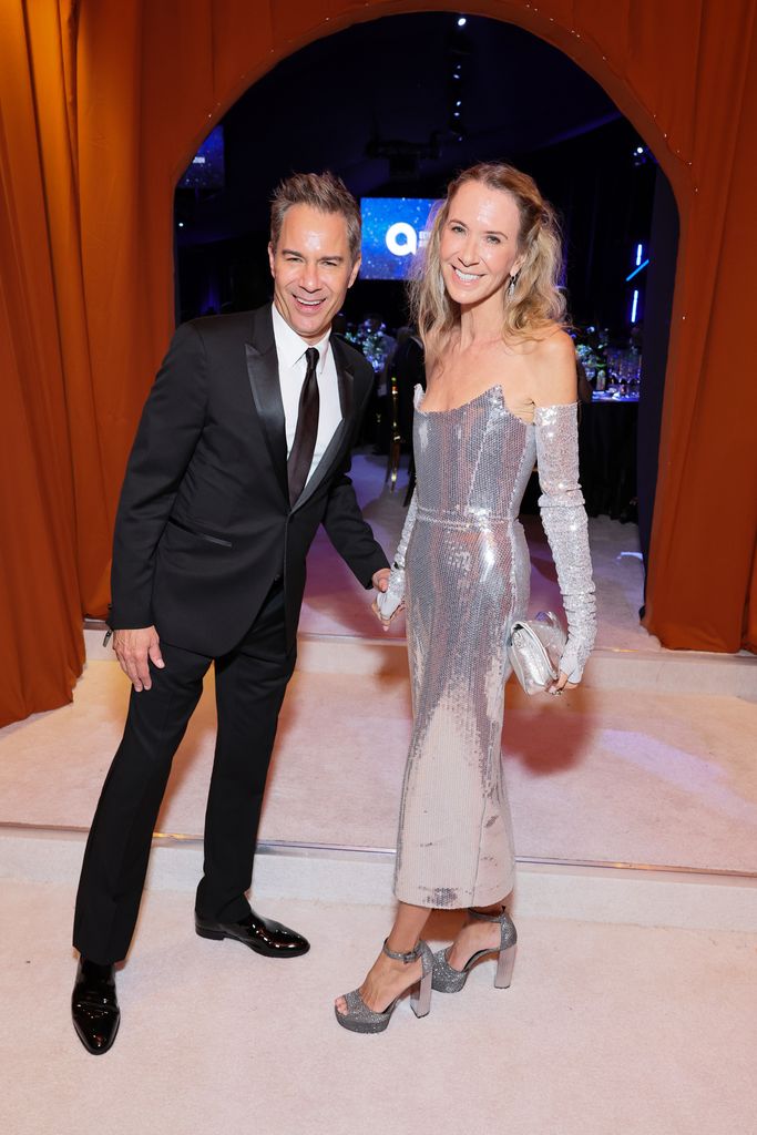 WEST HOLLYWOOD, CALIFORNIA - MARCH 10: (Exclusive Coverage) (L-R) Eric McCormack and Janet McCormack attend the Elton John AIDS Foundation's 32nd Annual Academy Awards Viewing Party on March 10, 2024 in West Hollywood, California. (Photo by Theo Wargo/Getty Images for Elton John AIDS Foundation)