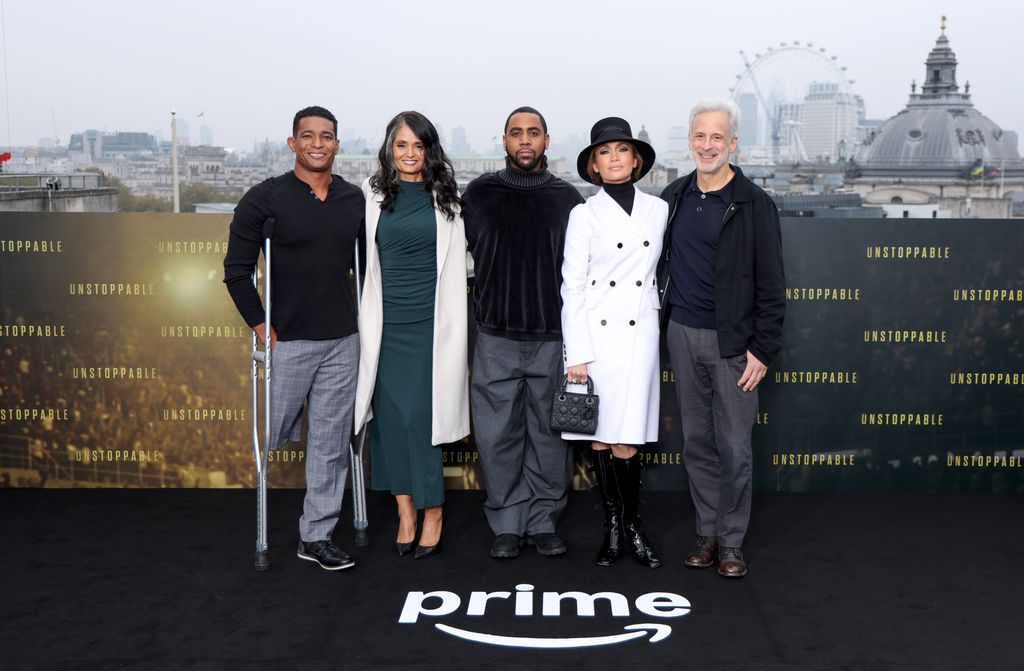 Anthony Robles, Judy Robles, Jharrel Jerome, Jennifer Lopez and William Goldenberg attend the photocall for Unstoppable