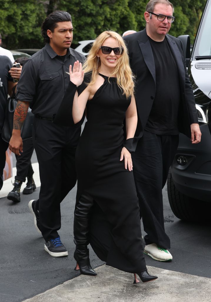 Kylie wearing her black dress