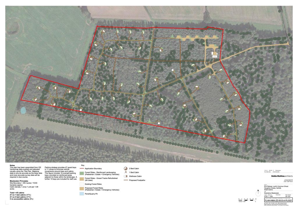 An image showing the plans for the extensive new woodland spa at Houghton Hall in Norfolk