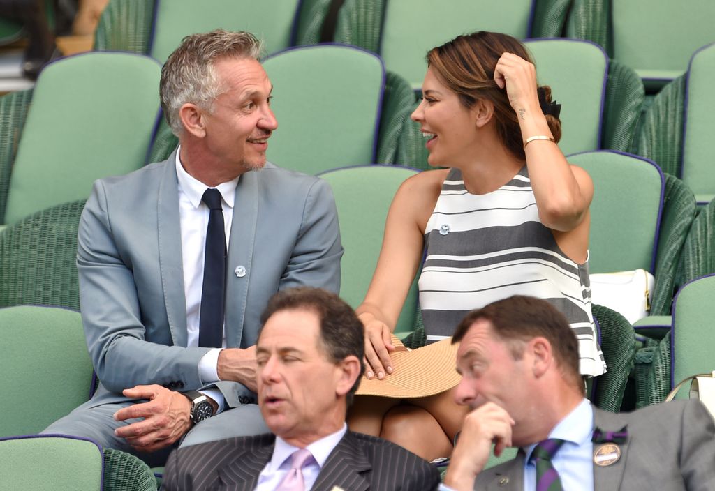 LONDON, ENGLAND - JULY 04:  Gary Lineker and Danielle Lineker attend day six of the Wimbledon Tennis Championships at Wimbledon on July 4, 2015 in London, England.  (Photo by Karwai Tang/WireImage)