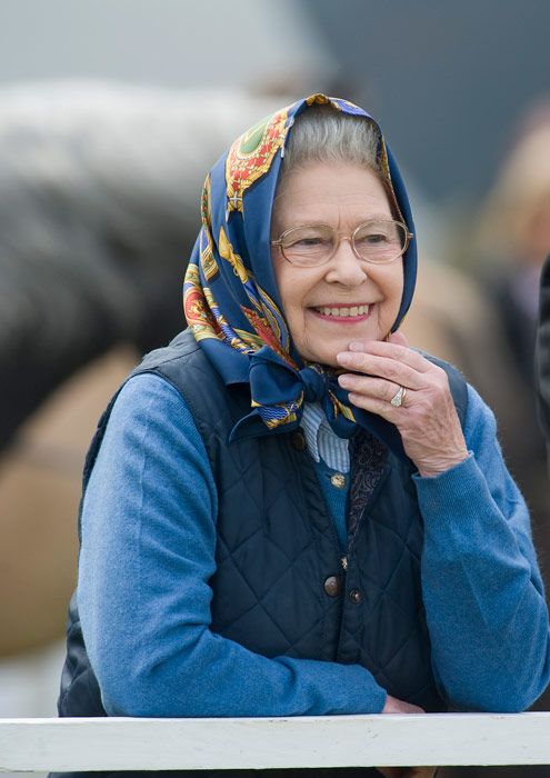 the queen balmoral headscarf