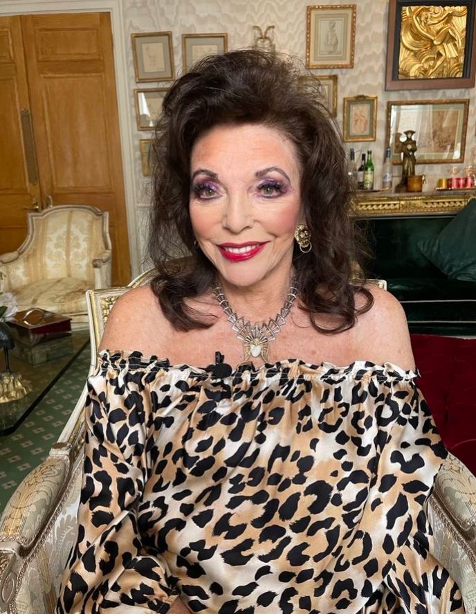 Joan Collins, 90, shows off impressive figure as she makes exciting