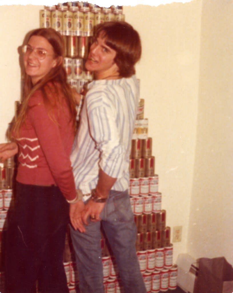 Karen and Kelsey Grammar pose for a picture in the early 1970s