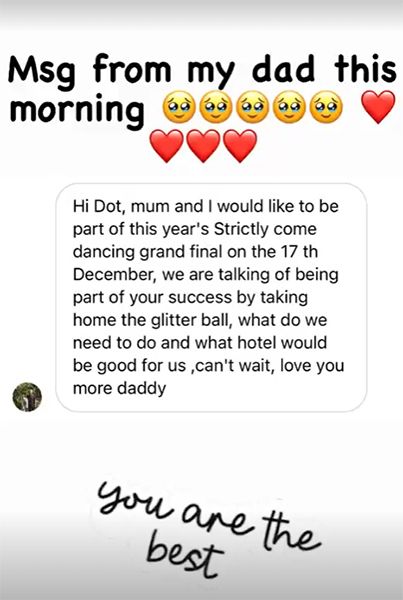 dianne buswell father message