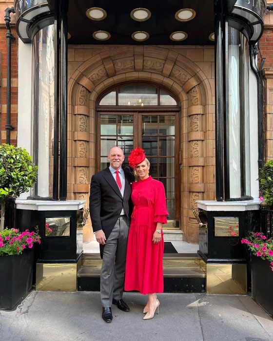 zara and mike tindall red dress