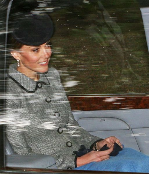 kate middleton to church with blanket