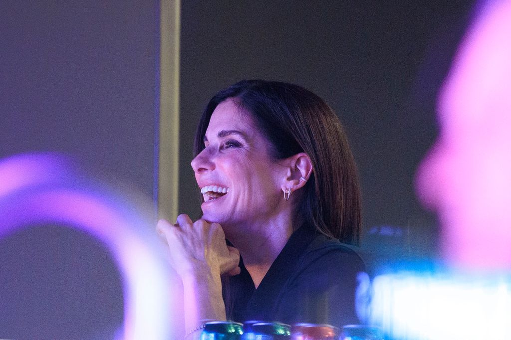 Exclusively Sandra Bullock attends the regular season NBA game between the Los Angeles Lakers and Detroit Pistons on Monday, December 23, 2024 at Crypto.com Arena 