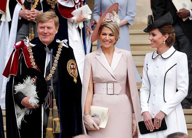 Princess Kate with King Willem Alexander and Queen Maxima, 2019