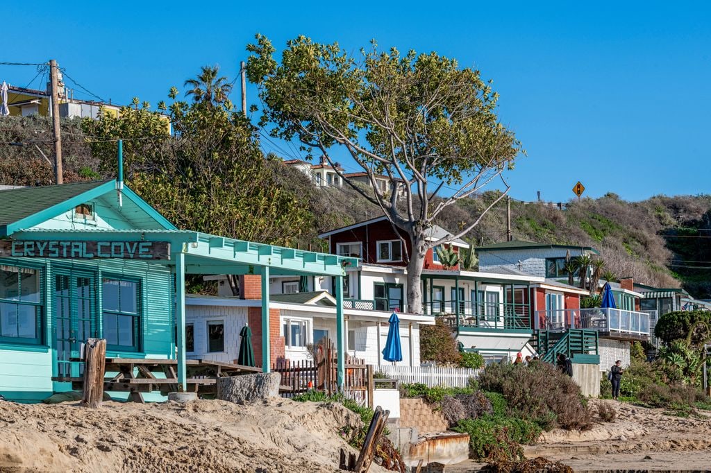 Crystal Cove's beach huts are very popular with locals and visitors alike 