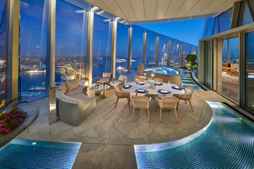 The presidential villa at Crown Sydney boasts incredible views
