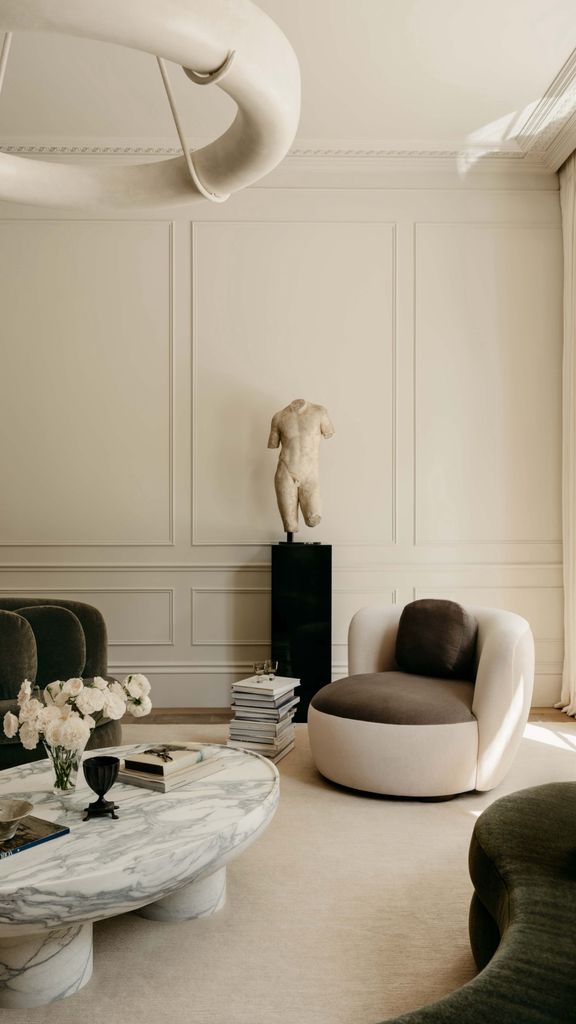 modern lounge with art 