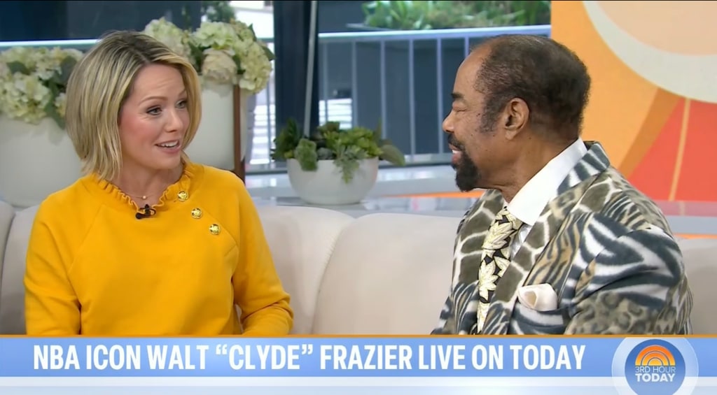 Dylan Dreyer and Walt Clyde Frazier chatting on Today Show