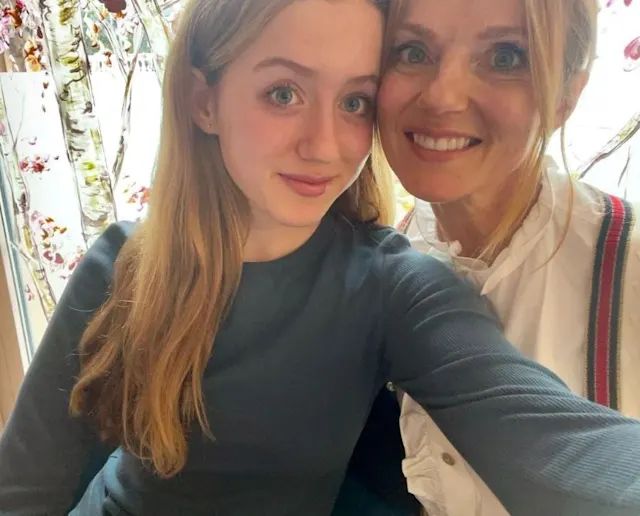Geri Horner and daughter bluebell taking a selfie