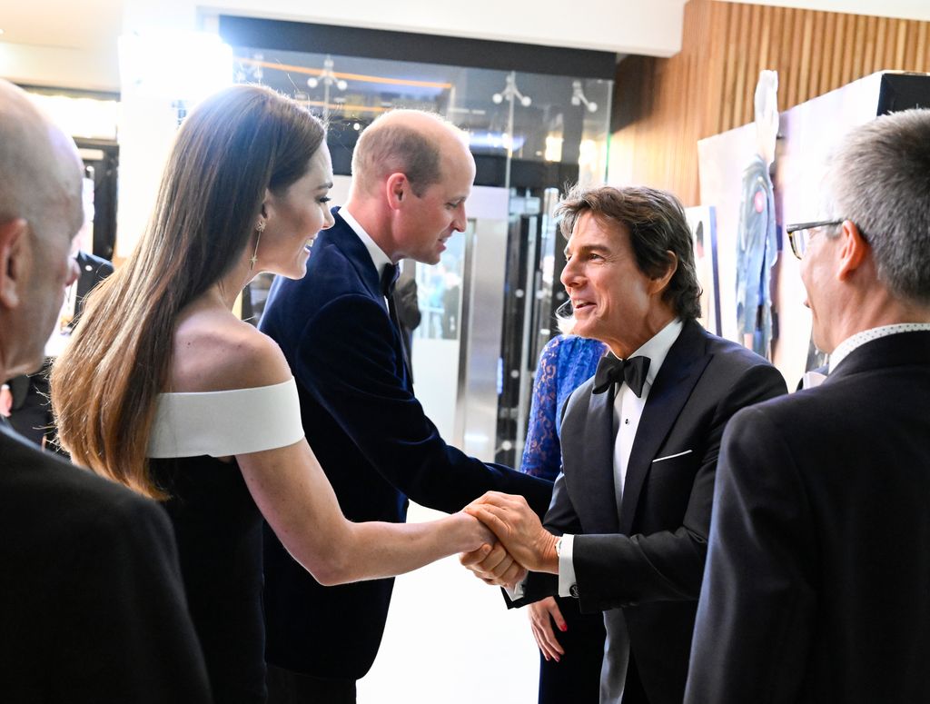 A photo of Princess Kate shaking Tom Cruise's hand