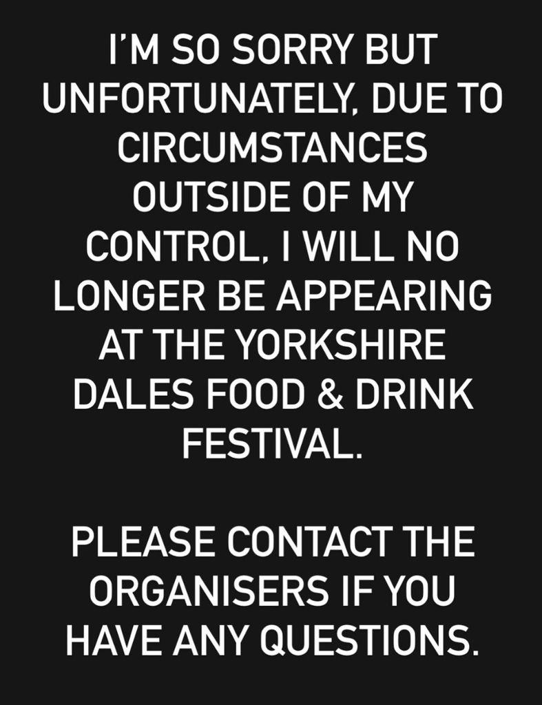 James Martin posted the announcement to his Instagram