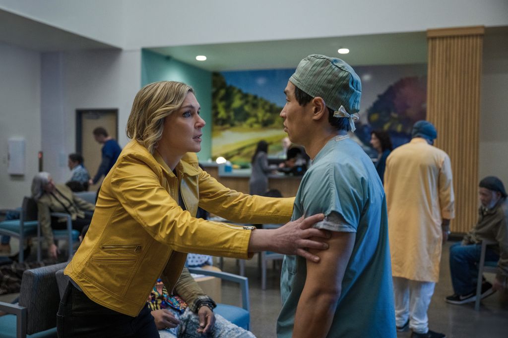 Rhea Seehorn in "Pluribus," premiering 07 November 2025 on Apple TV+.