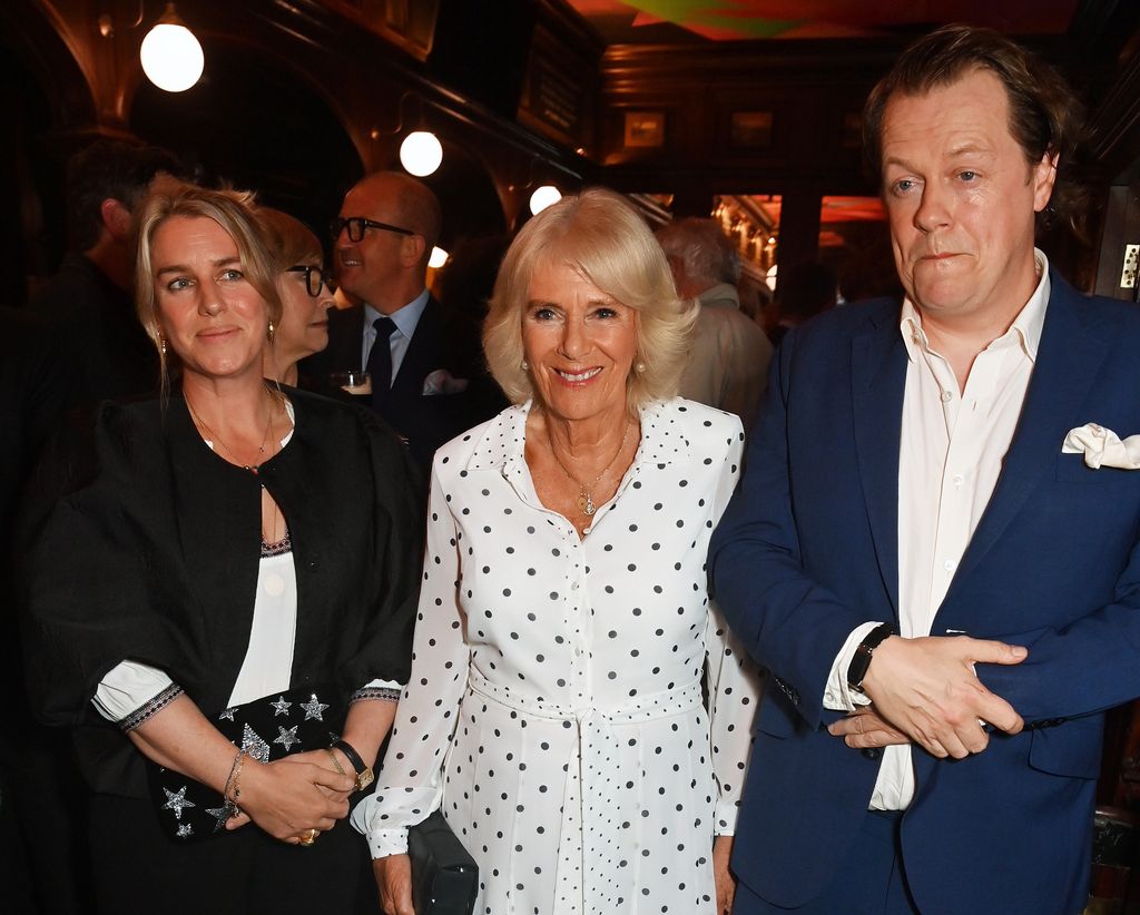 Laura Lopes standing with Queen Camilla and Tom Parker Bowles