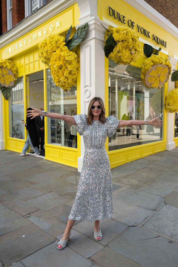 Trinny Woodall opens pop up store in time for Chelsea in Bloom 2024 on May 20, 2024 in London, England.